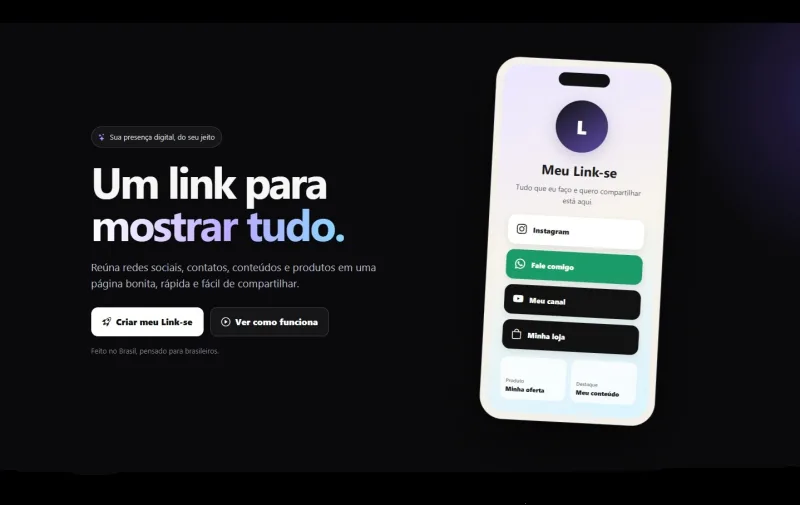 Link-se - links personalizados de redes sociais, contatos, produtos e afiliados